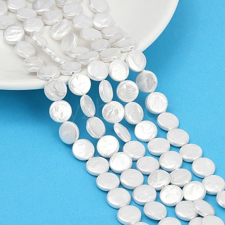 Electroplate Porcelain Imitation Pearl Beads Strands BSHE-Z009-02B-1