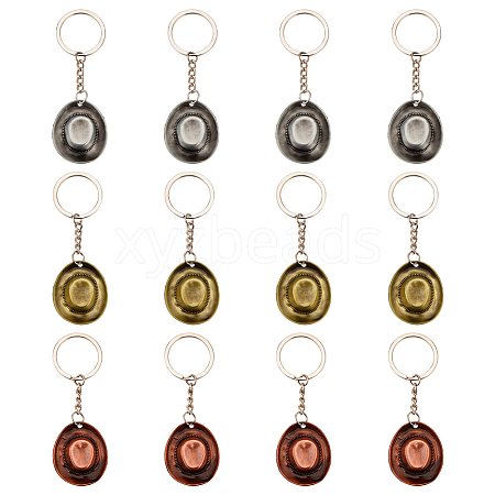 DICOSMETIC 12Pcs 3 Colors Alloy Keychain KEYC-DC0001-02-1