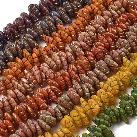 Painted Glass Beads Strands GLAA-Z021-07-1