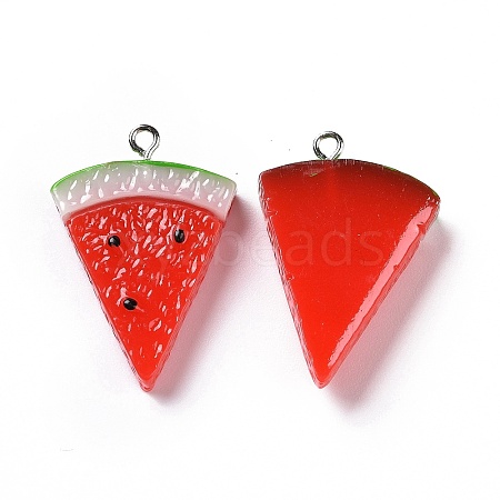 Opaque Resin Fruit Pendants RESI-H144-07-1