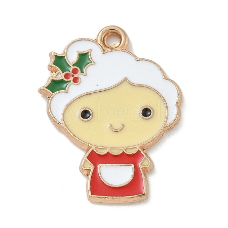 Christmas Alloy Enamel Pendants ENAM-K074-01G-11-1