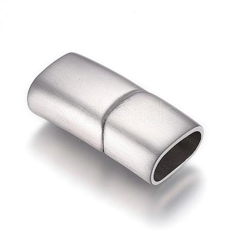 Tarnish Resistant 304 Stainless Steel Magnetic Clasps with Glue-in Ends STAS-G101-44P-1