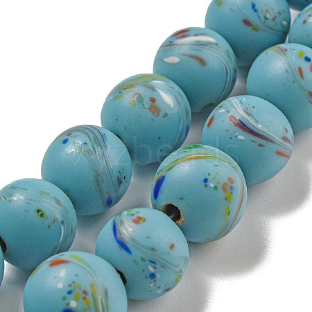 Handmade Lampwork Beads Strands BLOW-D006-07G-1