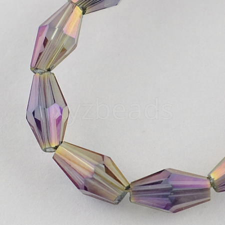 Electroplate Glass Beads X-EGLA-R070-11-1