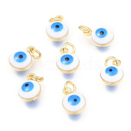 Brass Enamel Beads X-KK-B024-02G-I-1