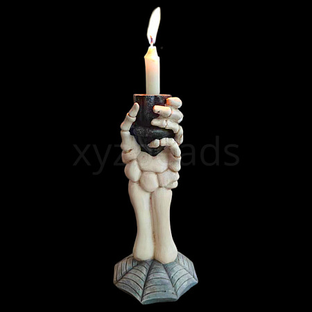 Halloween Ghost Resin Candlestick PW-WG46236-01-1