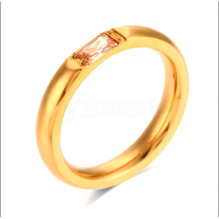 304 Stainless Steel Pave Cubic Zirconia Finger Rings FS-WG61B2A-33-1