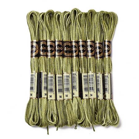 10 Skeins 6-Ply Polyester Embroidery Floss OCOR-K006-A33-1