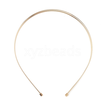 Alloy Double Hair Band Findings AJEW-WH0304-25B-LG-1