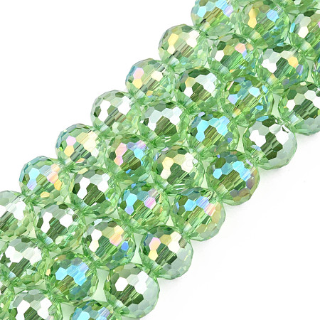 Electroplate Transparent Glass Beads Strands EGLA-N002-46-H05-1