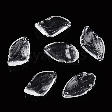 Transparent Glass Petal Beads GLAA-N001-11-1