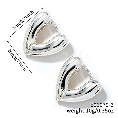 Elegant Heart Hoop Earrings YB0661-2-1