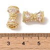 Rack Plating Brass Pave Clear Cubic Zirconia Beads KK-M285-11G-3