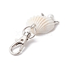 Angel Alloy & Natural Shell Pendant Decorations HJEW-JM02016-02-4