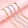 4Pcs 4 Styles 304 Stainless Steel Box Chain Slider Necklace Making AJEW-SZ0001-54-4