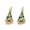 Brass Cubic Zirconia Pendants X-ZIRC-I028-02G-1
