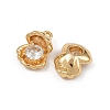 Brass Micro Pave Cubic Zirconia Pendants KK-K407-05G-2