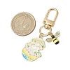 Rabbit Bees Alloy Enamel Pendant Decorations HJEW-JM02701-02-3