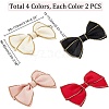 AHADEMAKER 8Pcs 4 Colors Polyester Bowknots Ornament Accessories AJEW-GA0005-45-2