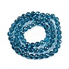 Transparent Electroplate Glass Beads Strands EGLA-N002-31-H07-2