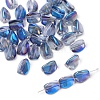 10Pcs Electroplate Transparent Glass Beads EGLA-WH0001-06G-1