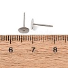 Tarnish Resistant 316 Surgical Stainless Steel Flat Round Blank Peg Stud Earring Settings STAS-R073-06-4