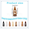 36Pcs 9 Colors Acrylic Buttons BUTT-DR0001-03-2