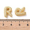 Rack Plating Brass Micro Pave Cubic Zirconia Slide Charms LS-KK-C084-34G-R-3