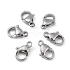 Tarnish Resistant Polished 316 Surgical Stainless Steel Lobster Claw Clasps X-STAS-R072-11A-5