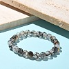 Natural Dragon Veins Agate Beaded Stretch Bracelets BJEW-Q692-02C-3