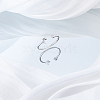 1Pc Letter Brass Rhinestone Open Cuff Rings for Women AJEW-LP0004-47F-S-3