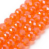 Electroplate Glass Beads Strands X-EGLA-A034-T8mm-A23-4