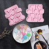 2Pcs DIY Cake Topper Food Grade Silicone Molds DIY-CJ0002-14-4