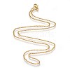 Brass Chain Necklaces NJEW-D079-G-1