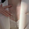 Stainless Steel Snake Chain Slider Lariat Necklaces for Women FS-WG85452-01-2