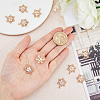 10Pcs Brass Micro Pave Clear Cubic Zirconia Pendants ZIRC-FH0001-39-3