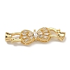 Brass Micro Pave Cubic Zirconia Fold Over Clasps KK-U037-33G-01-1