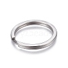 Tarnish Resistant 304 Stainless Steel Split Key Ring Clasps STAS-L226-007F-1