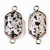 Natural Dalmatian Jasper Links Connectors G-S359-276B-2