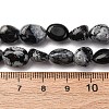 Natural Snowflake Obsidian Beads Strands G-K395-A04-02-5