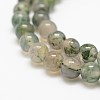 Natural Moss Agate Beads Strands G-F453-8mm-3