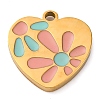 304 Stainless Steel Enamel Charms STAS-M105-30G-01-1