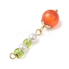 10Pcs 10 Colors Cat Eye Pendants PALLOY-JF04084-5