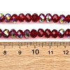 Electroplate Transparent Glass Beads Strands EGLA-A046-01B-09-4