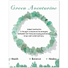 Natural Green Aventurine Chips Beaded Stretch Bracelets PW-WG309C1-12-1