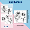 4Pcs 4 Styles PVC Stamp DIY-WH0487-0057-6