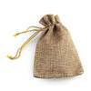 Polyester Imitation Burlap Packing Pouches Drawstring Bags ABAG-R005-14x10-15-2