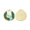 Christmas Theme Rack Plating Alloy Enamel Pendants PALLOY-O109-22LG-1