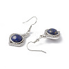 Natural Dyed Lapis Lazuli Vase Dangle Earrings EJEW-A092-01P-05-4