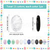 11Pcs 11 Styles Oval Mixed Gemstone Worry Stones G-SP0001-30-2